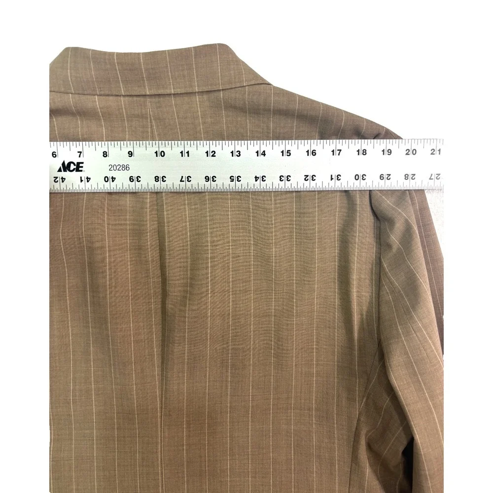 NEW Bonobos 44S Tan Chalk Stripe Jetsetter Unstructured Blazer Jacket Sport Coat